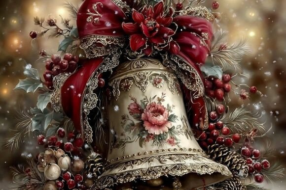 Bell of Christmas Joy: Vintage Holiday Charm for Creatives