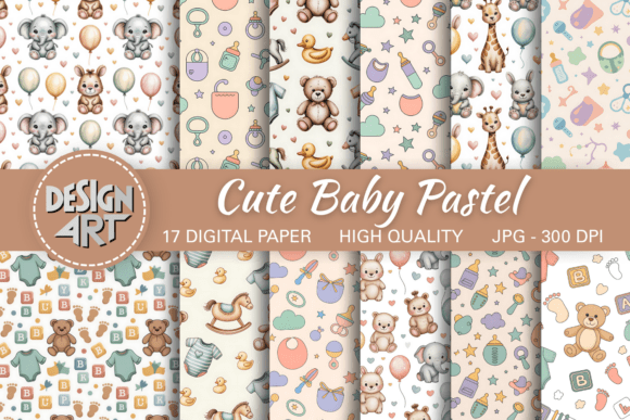 Cute Baby Pastel Pattern Background: Design Essentials