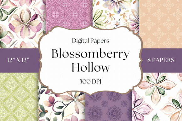 Embrace Rustic Romance with Blossomberry Hollow Digital Papers