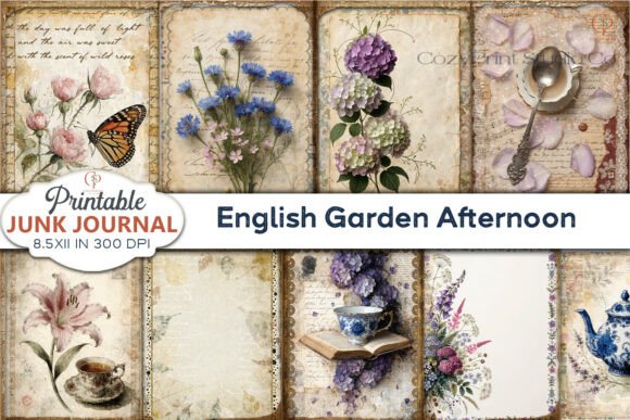 English Garden Afternoon Junk Journal: A Digital Crafting Guide