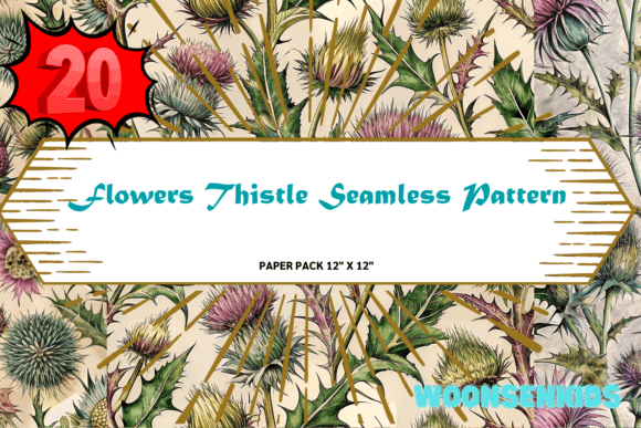 Flowers Thistle Seamless: A Watercolor Pattern for Creative Projects