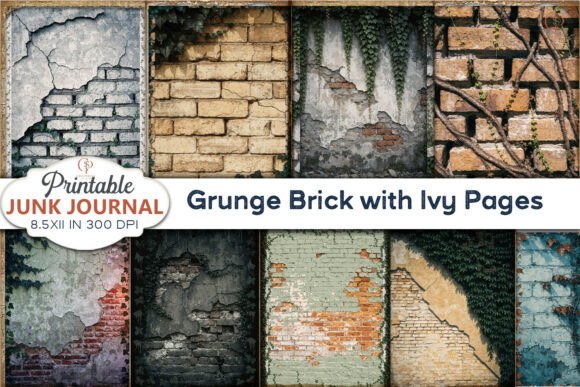 Grunge Brick with Ivy: A Journal Page's Soul