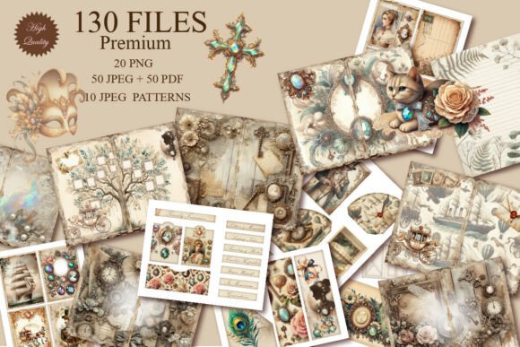 Heirloom Heritage Junk Journal Kit: A Digital Collection for Timeless Design