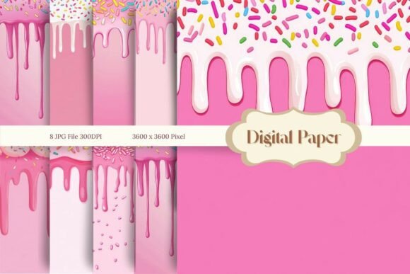 Ice Cream Drip Background Wallpaper: A Sweet Digital Asset