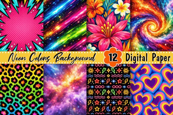 Illuminate Your Visuals with Vibrant Neon Colors Background