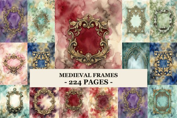 Medieval Frames: Ornate Design Assets for Vintage Projects