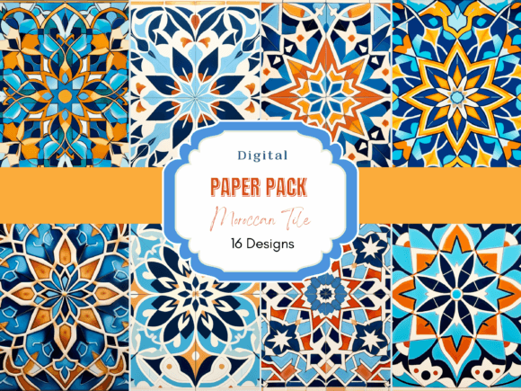 Moroccan Tile Digital Paper Pack: Your Gateway to Exotic Design