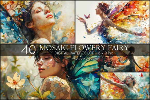 Mosaic Flowery Fairy 40 Wallpaper: Unlocking Creative Magic
