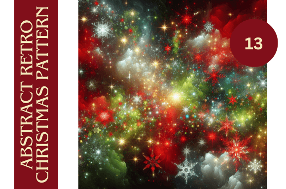 Retro Abstract Christmas Pattern No.13: A Vintage Design Asset