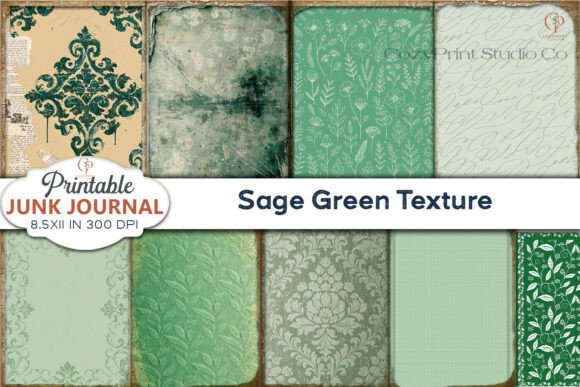 Sage Green Texture Junk Journal Pages: A Designer's Guide