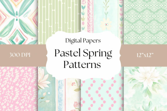 Soft Cottagecore Spring Digital Papers: A Creative Asset