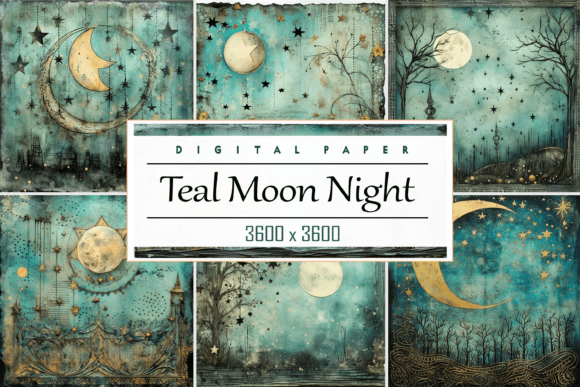 Teal Moon Night Paper: A Designer's Guide to This Celestial Asset