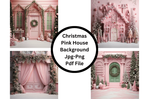The Enchanting Appeal of a Christmas Pink House Background