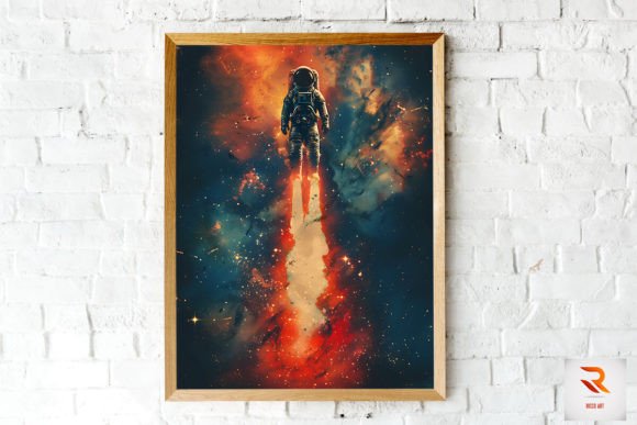 Vintage Retro Astronaut Wall Art: A Bold Statement for Modern Spaces