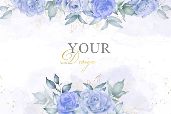 Watercolor Blue Flower Background Design: A Designer's Take