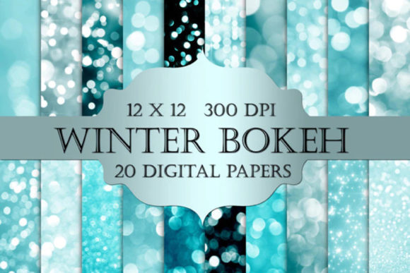Winter Bokeh Digital Paper: Capturing Magical Light